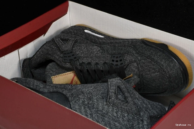 NRG Levis  Jordan Black 4 Levis Air AO2571-001 Denim Retro - 0503